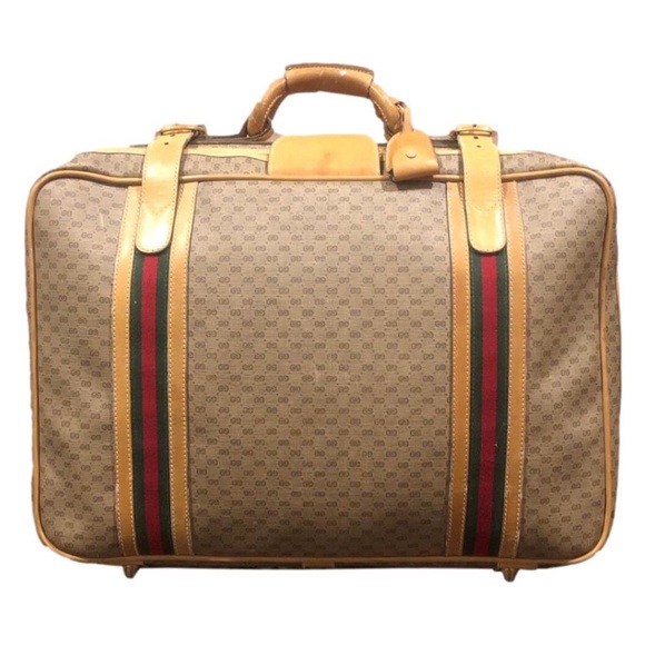 M GUCCI GG MicroGuccissima Sherry Line Vintage Suitcase w/ Lock & Key - Picture 15 of 15